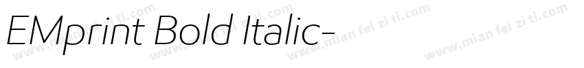 EMprint Bold Italic字体转换